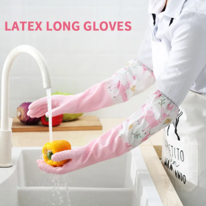 Dishwashing Cleaning Gloves Silicone Rubber Dish Washing Glove for Household Scrubber Kitchen Clean Tool