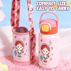 Disney x HoneyLion - Disney Toy Story 550ml Insulated Tumbler 316 Stainless Steel Straw Bottle with Sleeve Gift for Kids and Fans