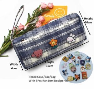 New Pencil Box Storage Bag Stationery Pencil Case Kotak Pensil Pensel Pen Canvas Office Writing
