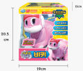 GOGO DINO - VIKI Sound Transformer Robot Play Set Pink Multi Submarine Car Vehicle Mode Action Figure Toy Gogodino Transformation Talking Melody Robot Playset. 