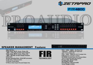 MANAGEMENT ZETAPRO FIR 4800 / DLMS MANAGEMENT SPEAKER ZETAPRO FIR4800 / ZETAPRO ORIGINAL
