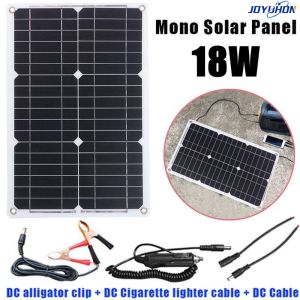 JOYUHON 6000W Solar System Power Converter Inverter 12V TO 220V 18W Solar Panel 30A Controller with 4 USB ports and 2 universal sockets
