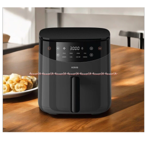 Kris 3L Air Fryer Digital Screen Touch Black Alat Penggoreng Tanpa Minyak Airfryer Hitam 800w Rak Dapat Dilepas Pasang