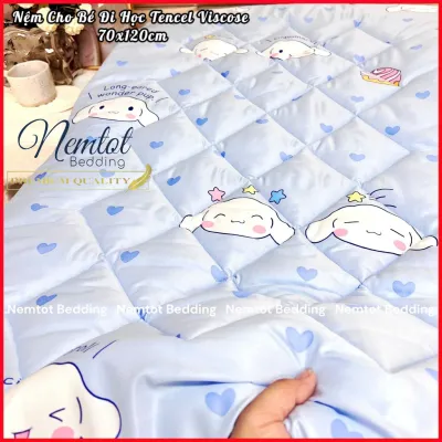 🌳ÊM ÁI🌳 Nệm Cho Bé Đi Học Lyocell Viscose Mềm Mát Tấm Trải Chần Bông Lông Vũ Cao Cấp Kèm Túi Đựng _ Nemtot Bedding