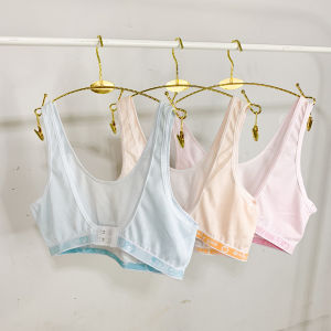 OnlyyouC33 เสื้อกล้ามสี ตัวเสื้อในเด็กตะขอหลัง ครึ่งตัว ฟรีไซส์