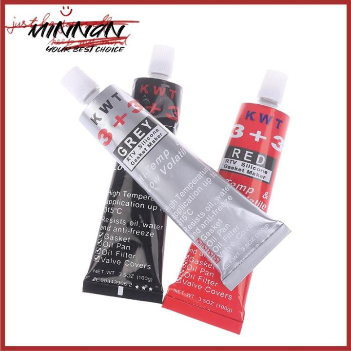 [minnan] 1PC Car Sealant RTV Silicone Gasket Maker 3+3 Black Hi-Temp ...