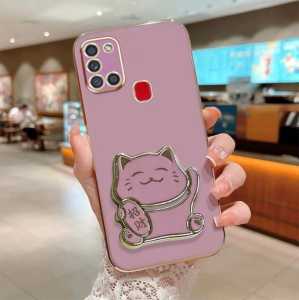 Soft Case For SAMSUNG M31 Case Plating Mewah Ring Kucing Hoki Premium Case