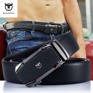 BULLCAPTAINเข็มขัดหนังวัวแท้ธุรกิจลําลองหัวเข็มขัดเลื่อนอัตโนมัติอย่างเป็นทางการ-รถสปอร์ตรุ่น 01