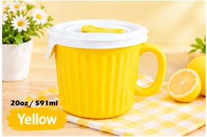 CORELLE CORNINGWARE Pop-in Mug with Vented Plastic Cover 20oz / 591ml
