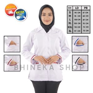 Kemeja Putih Perawat Kemeja Pdh Wanita Kemeja Dinas Putih Wanita Bahan Dril Kuat Adem Nyaman