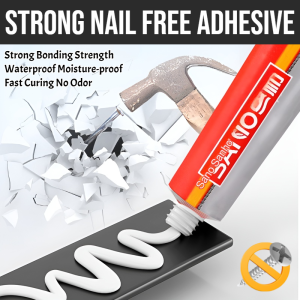 Strong Nail Free Adhesive Multi-Purpose Nail-Free Glue Quick-Drying Waterproof Strong Adhesive No-Punch Adhesive For Plastic Glass Metal