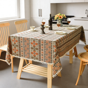 Durable New Year Tablecloth High-Density Wear-Resistant Gold-Red For Eve Celebrations Home Decoration Durable New Year Tablecloth
