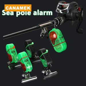 【CANAMEK】 1PC Fish Bite Alarm High Sensitive Fishing Alarm Sound Bell LED Light Indicator Clip-on Fishing Rod Buzzer Fishing Accessories