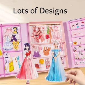 Magnetic Dress Up Toys Kids Dress Up Games Paper Doll Magnetic Stickers Princess Quiet Book