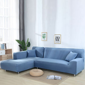 XHOME【PH STOCK COD】sala Sofa Cover l shape 1 2 3 4 Seater pure colstretchable universal armchair armless without armrest Stretch sofa bed cover Plain color Slipcover Couch Slip sofa Cushion Protector set armchair for living room with free pillowcas