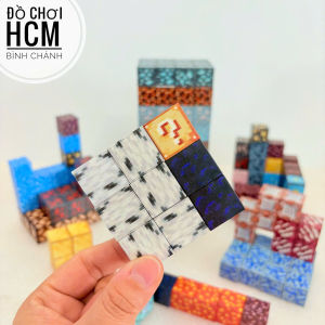 [HÌNH THẬT] Combo Đồ chơi lắp ghép mô hình sáng tạo khối xây dựng từ tính Minecraft xếp hình nam châm khối vuông mingrap
