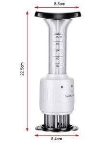 2-in-1 Professional Meat Tenderizer Marinade Injector BBQ Meat Steak Beef Sauce Tenderizer with Stainless Steel Needle