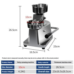 Hamburger Press 100mm Manual Burger Maker Round Meat Shaping Stainless Steel Machine Forming Burger