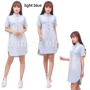 Femme Ols- Miranda Kemeja Jeans/Denim Wanita/Fashion Wanita / Atasan Wanita