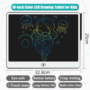 B.G.B 16"/20" LCD Writing Tablet for Kids 16&20 Inch Color Drawing Board Educational Eye Protection Writing Pad Gift for Boys and Girls