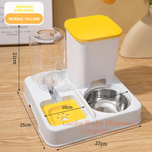 Auto-Integrated Feeder / Automatic Pet Feeder Water Dispenser Bowl Set for Cats Dogs Fireheart Warrior