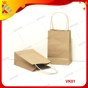 Set 50 Túi Giấy Kraft đựng thực phẩm có quai đủ kích cỡ loại dày 120gsm KING BOX