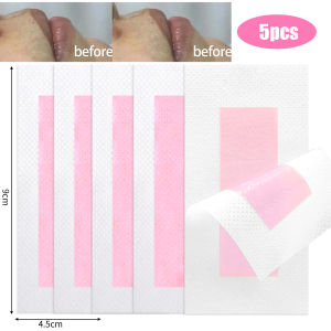 Dorisna ริมฝีปากบนกำจัดขนแถบแว็กซ์หน้าสมุนไพร15ชิ้นชุดกระดาษ Lilin Pencabut Bulu อย่างรวดเร็วสำหรับทุกสภาพผิว