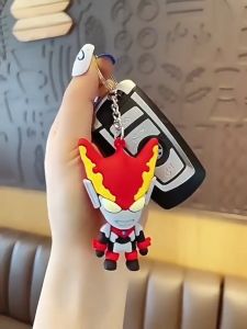 Anime Tiga Ultraman Silicone Keychain Pendant For Women Bag Accessories Key Chain Gift Ultraman Keychain