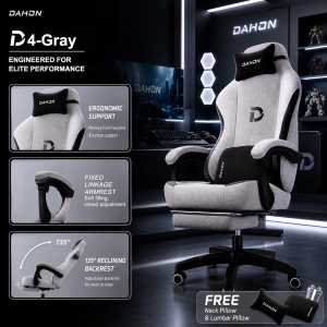 THEATT Computer Office Chair Reclining Computer Chair Gaming Seat Fabric Gaming Chair Home Leisure Chair