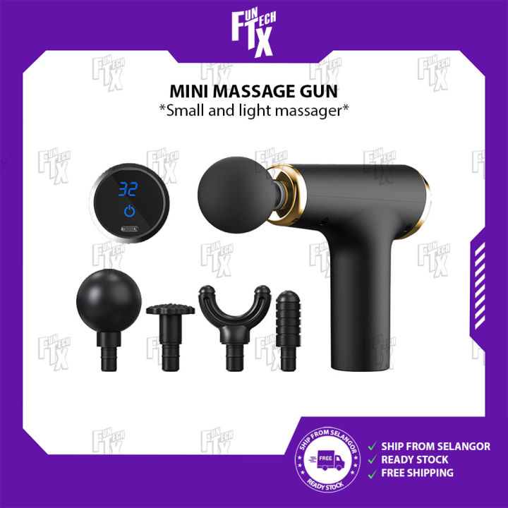 FunTechX 32 Speed Mini Muscle Massage Gun Compact and Silent Portable ...