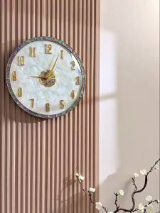 FFBH Nordic Luxury Brass Wall Clock Modern Simple Living Room High-end Wall Clock Designer Simple Home Decor Relogio De Parede FYWC P9M4Y