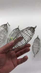 Stainless Steel Baits Cage Basket Feeder Holder Fishing Lure Cage Rigs Feeder Reinforced Practical Catfishes Baits Holder