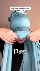 Pasmina Lesti Melayu: 2in1 Flow Inner & Jilbab Instan