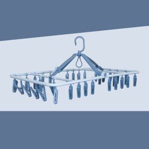 พวงหนีบผ้า 32 ชิ้น ห่วงตากผ้า ที่ตากถุงเท้า ผ้าเช็ดหน้า ที่ตากชุดชั้นในและถุงเท้า ไม้แขวนหนีบพับได้ ราวหนีบผ้าพลาสติก