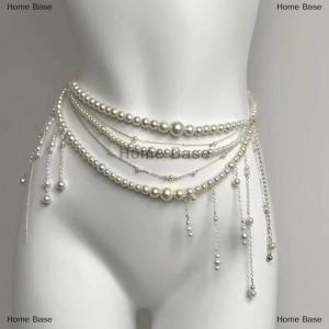 [COD] Home Base Fashionable Multi-layer Flower Tassel Waist Chain Retro Pearl Waist Chain For Women Girls Body Chain Clothing Accessories Gifts