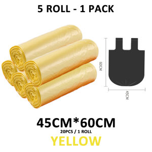 Garbage Bag Handle Disposable Trash Bags Waste Bin Rubbish Bags 100pcs 5 Rolls Pemegang Beg Sampah 垃圾袋手柄