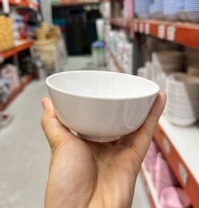 ถ้วยพลาสติก ถ้วยเมลามีน ถ้วยข้าวต้ม 3.5 นิ้ว  มี ให้เลือก 3 สี  สี ขาว ชมพู ฟ้า แพ็ค 12 ใบ ถ้วยข้าว ถ้วยน้ำซุป ใส่อาหารร้อน-เย็น ได้