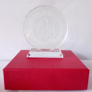Miniatur Kristal Bulat Motif Kaligrafi Allah