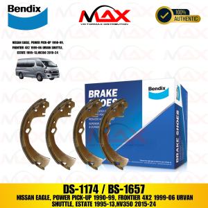 DS 1174 / BS 1657 BENDIX BRAKE SHOE FOR NISSAN EAGLE POWER PICK-UP 1990-99FRONTIER 4X2 1999-06