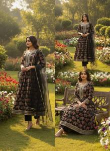 Women’s Floral Printed Anarkali Kurta Set with Dupatta | Elegant Ethnic Wear | Festive Collection HEAVY CREAP SILK| M TO XXL (PRE-BOOKING 2-3 WEEK)