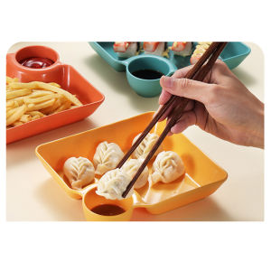 wangyueh 1 cái giấm món ăn bữa ăn sushi bánh bao món ăn vuông PP Snack tấm khay bánh bao