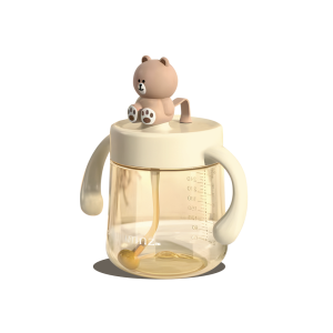 Autumnz PPSU Weighted Straw Cup with Handle | Baby Straw Cup