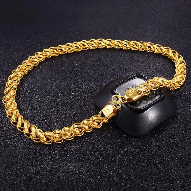 Simple Fashion 916 Gold Original 8MM/10MM/12MM Chain kalung lelaki