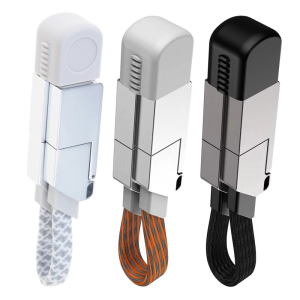 60W Multi Connector Fast Charging Cable Portable Keychain Magnetic Charging Cord Data Wire for Smartphone Tablet