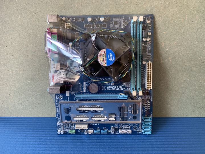 เมนบอร์ด GIGABYTE GA-H61M-S2P-B3 Socket 1155 CPU i3-3220T พร้อมฝาหลัง ...