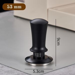 Coffee Tamper Stainless Steel Spring Loaded Constant Pressure Espresso Barista Tool Replacement Base Sizes 51 53 58