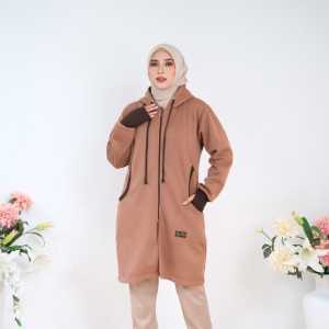 Zaiba series-jaket hijaber panjang  wanita muslimah terbaru