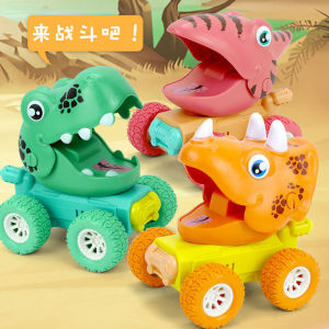 รถของเล่นไดโนเสาร์สำหรับเด็กวัยหัดเดิน1 2 3ปี | กดและไปไดโนรถบรรทุกสำหรับเด็กดึงรถของเล่นสำหรับเด็กผู้ชายเด็กผู้หญิงอายุ1-5ปี
