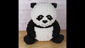 7822pcs Creative DIY Assembleable Animal Cute PandaDiamond Building Blocks Educational Boy Toys For Children 3D Model Bricks