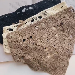 Tóc kiểu boho Bandana Khăn trùm đầu Cho Phụ Nữ đội đầu đan móc Bọc Dệt Kim Hoa khăn choàng đầu Headband Cho Cô Gái